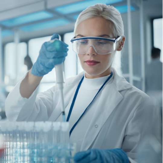 woman in lab